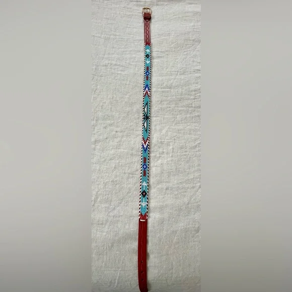 Vintage Beaded Skinny Belt - Picture 6 of 6